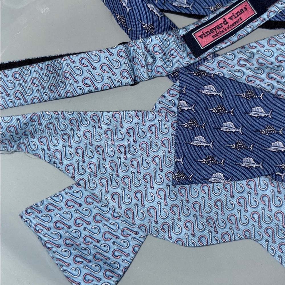 Vineyard Vines Nautical Fish Hook and Marlin Bow Ties Bundle - Picture 3 of 4